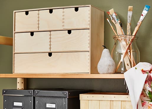 Mini wooden chest of drawers