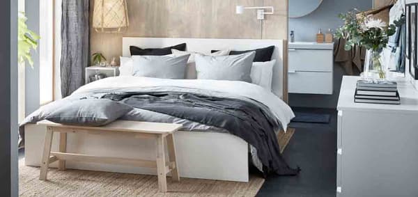 Minimalist luxury in a small and stylish master bedroom