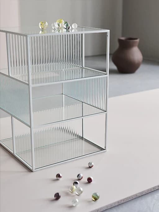 Minivitrina de metall i vidre