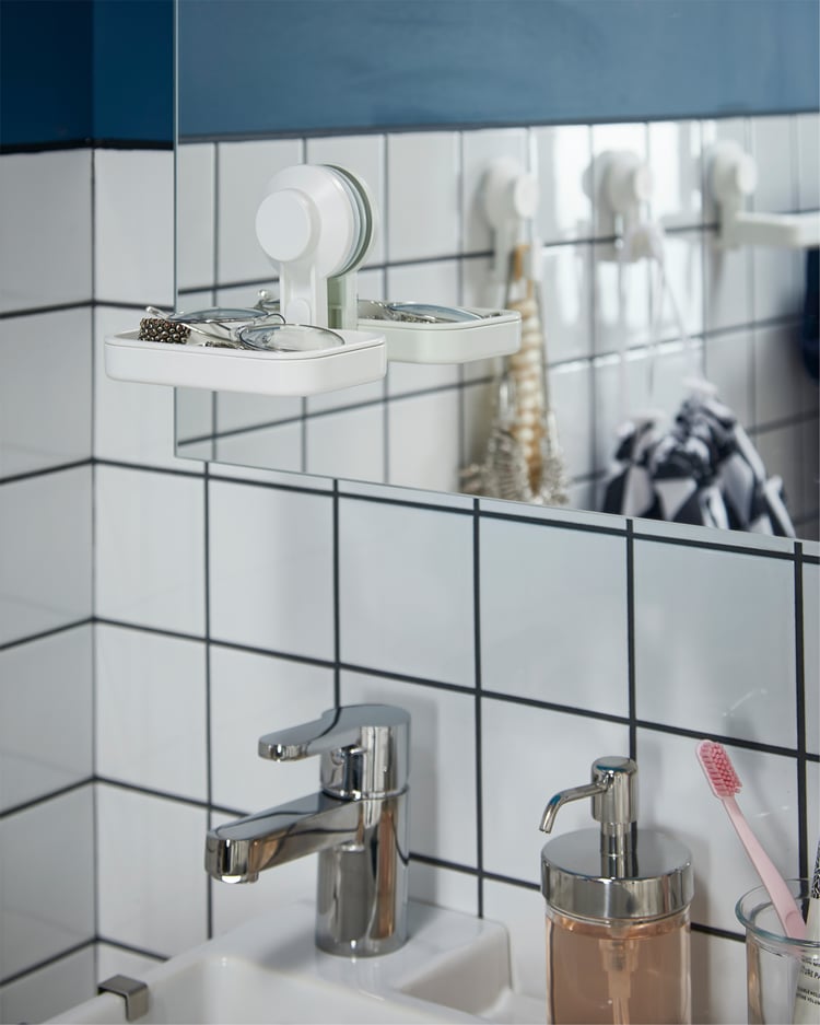 A highend bathroom look at a low price IKEA