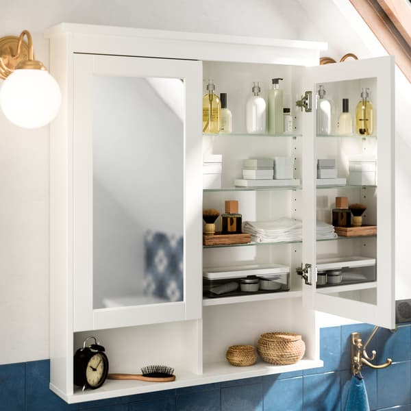 Mirror cabinets.