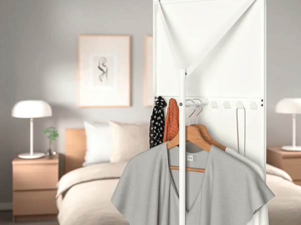 Mirrors for your walk-in wardrobe where you can hang clothes on hangers