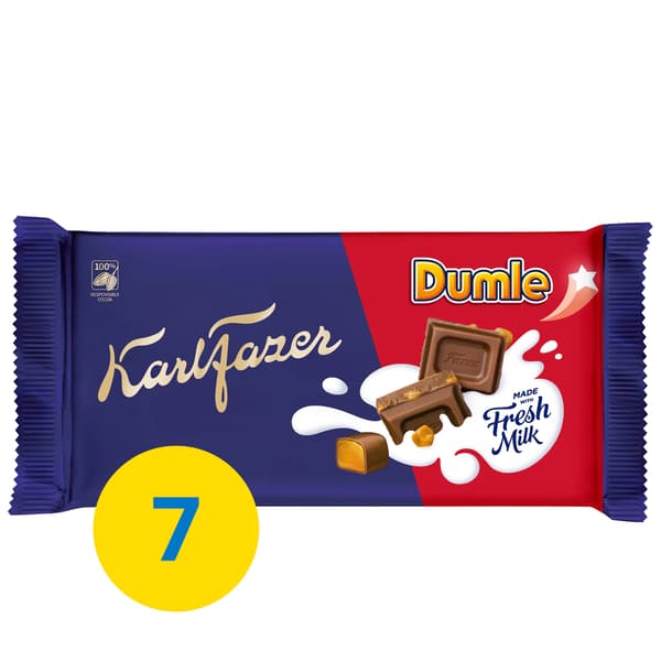 Mliečna čokoláda FAZER s karamelom.