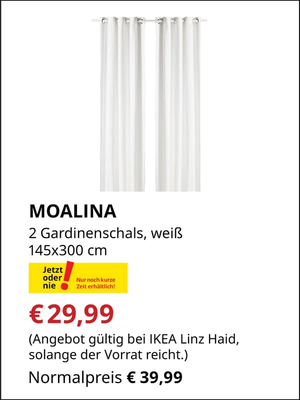 MOALINA, 2 Gardinenschals, €29,99