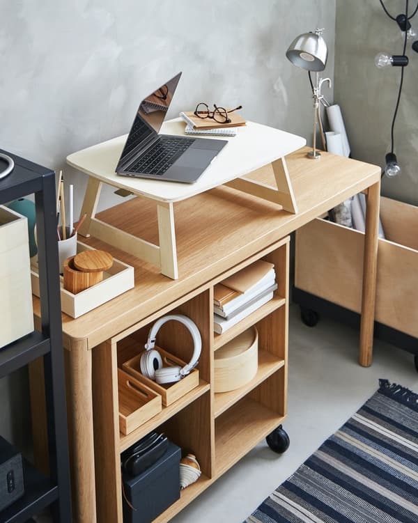 Mobile shelving units for the living room