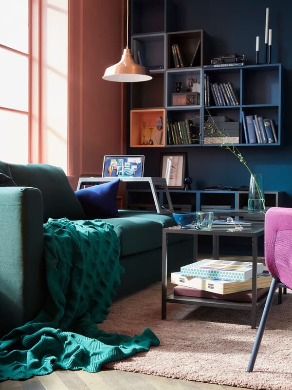 Modern seating, like VIMLE 3-seat sofa from IKEA is comfortable, flexible and multipurpose.