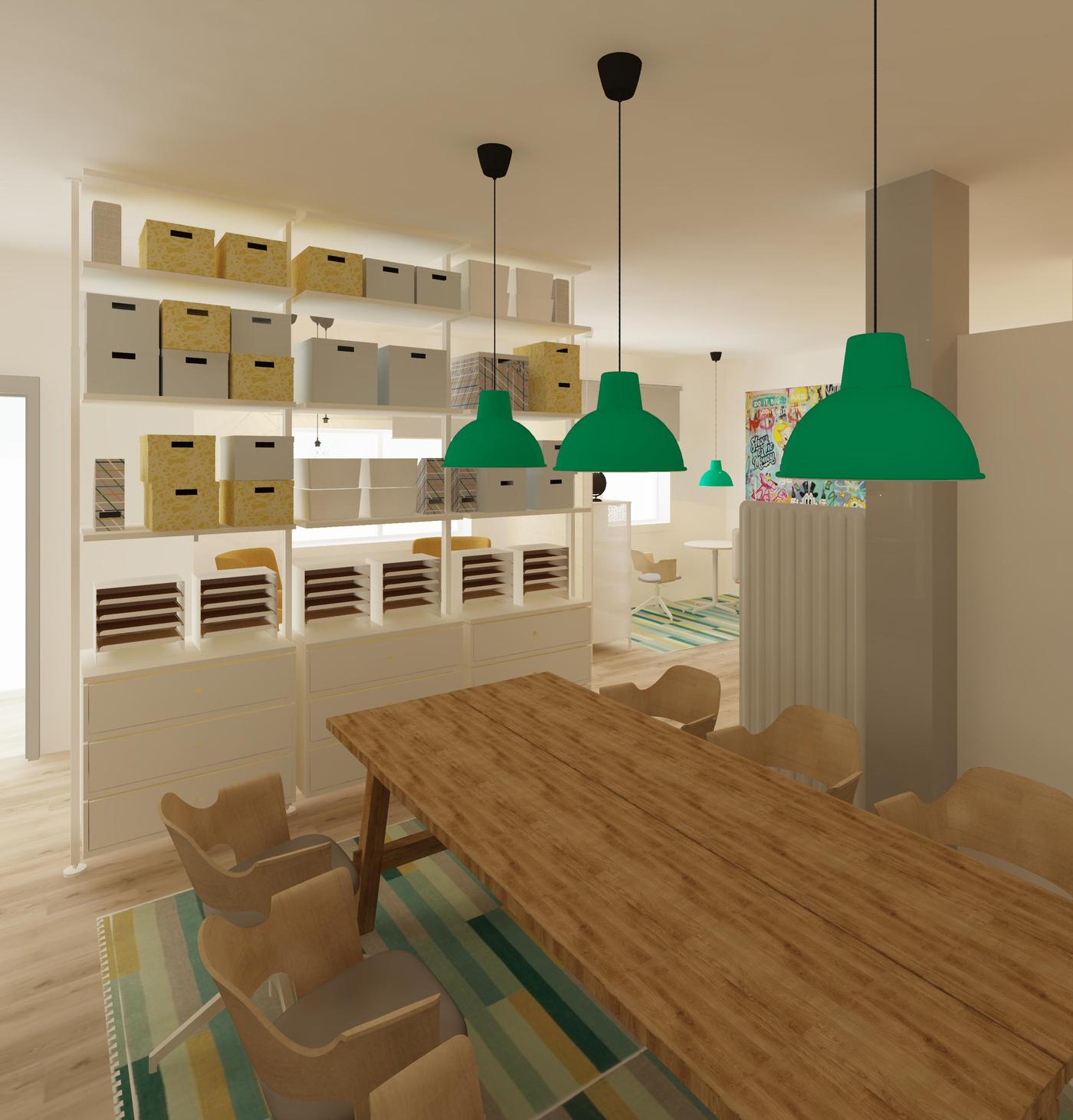 Modernes Scandi-Büro mit smarter Aufbewahrung