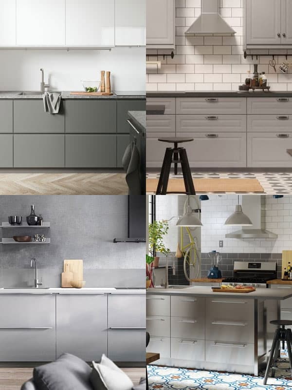 Montag de 4 cuisines grises