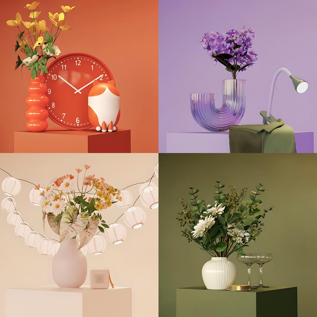 montage photo de plusieurs bouquet de fleurs