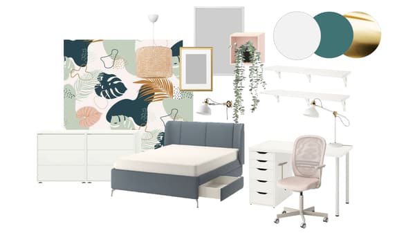 Mood board and product collage