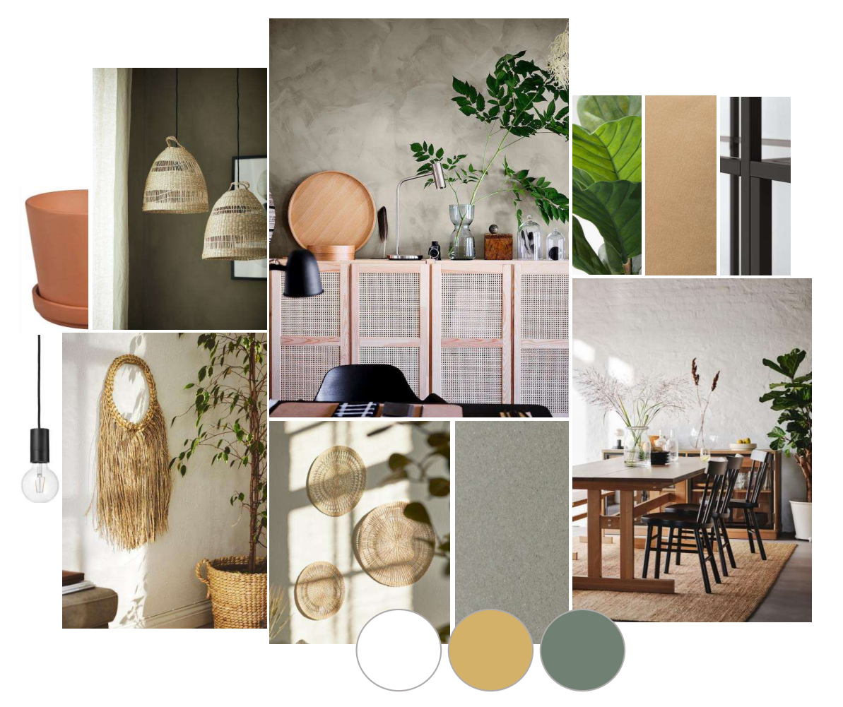 Mood board created by IKEA as part of the interior design advice for the KLTV tennis club.