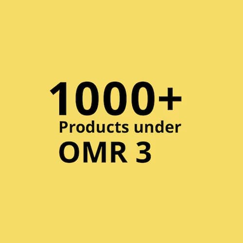 More 1000 products under OMR 3