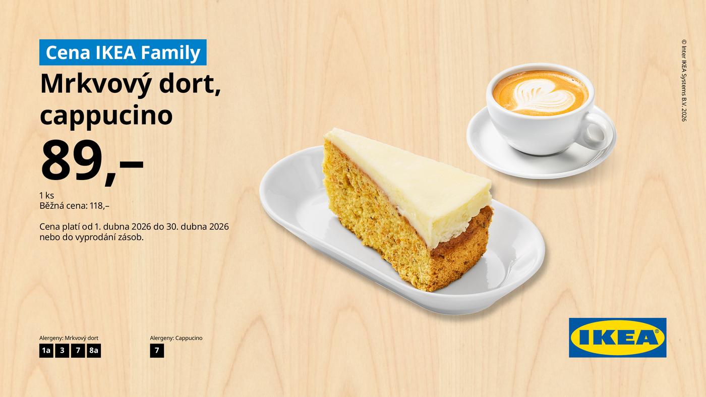 Mrkvový dort, cappucino