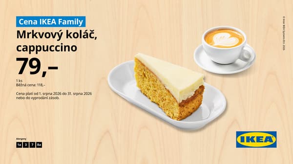 mrkvový koláč, cappuccino
