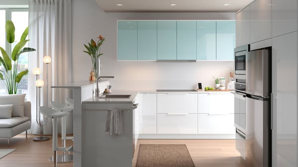 أفكار للمطبخ الكبير بشكل عصري جميل Ikea