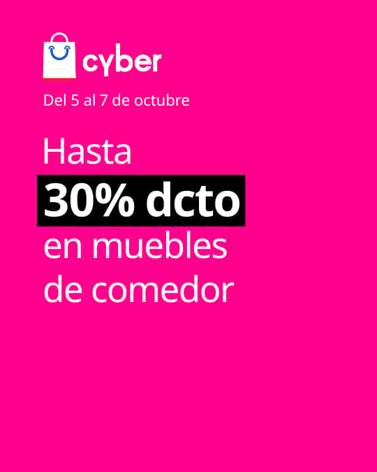 Muebles de comedor con hasta 30% de descuento en Cyber.