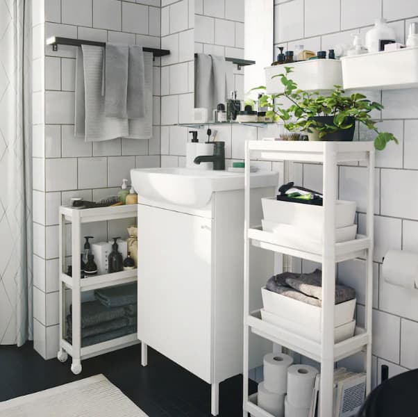 Muebles para organización de baño 