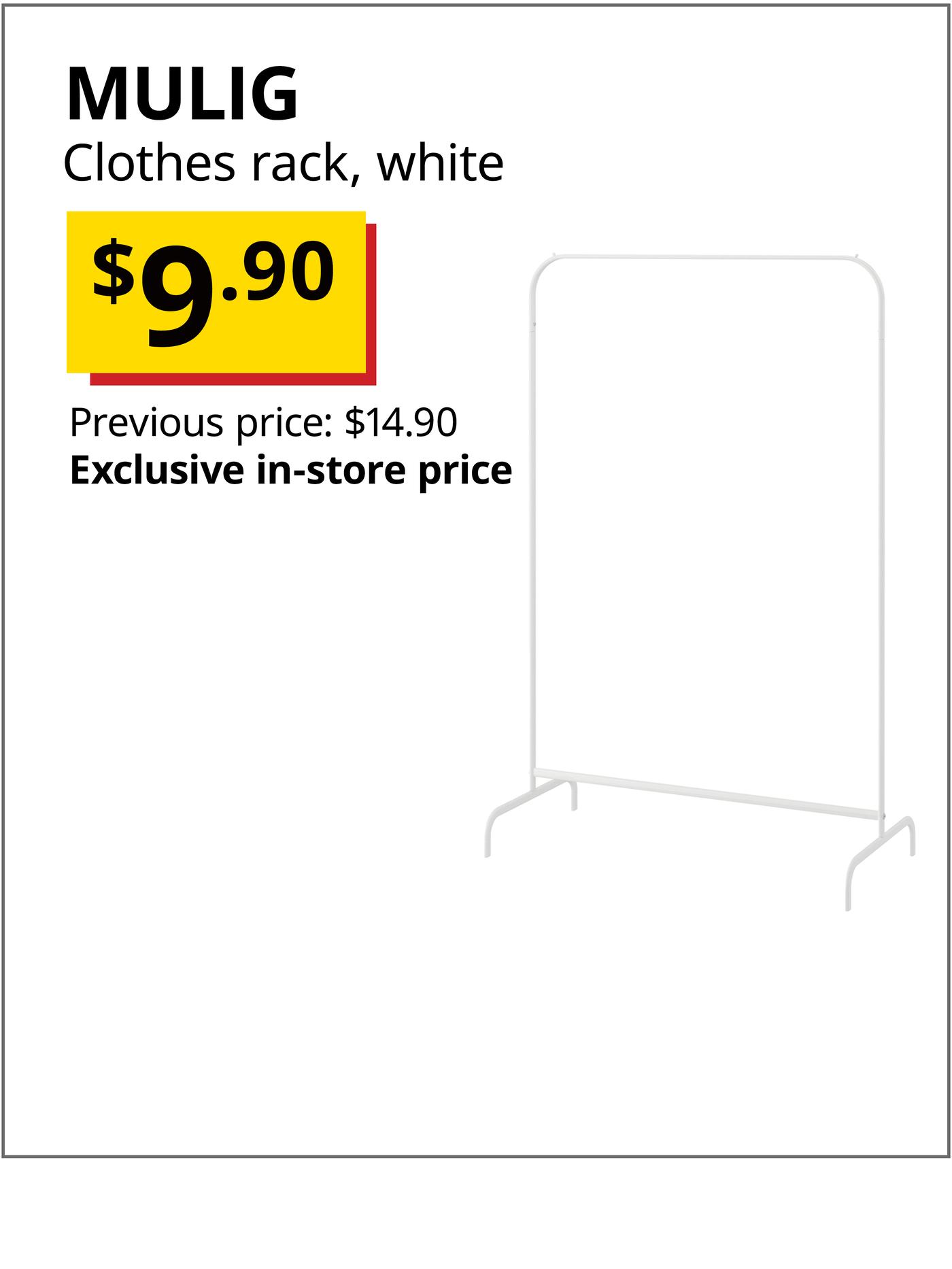 MULIG clothes rack, white