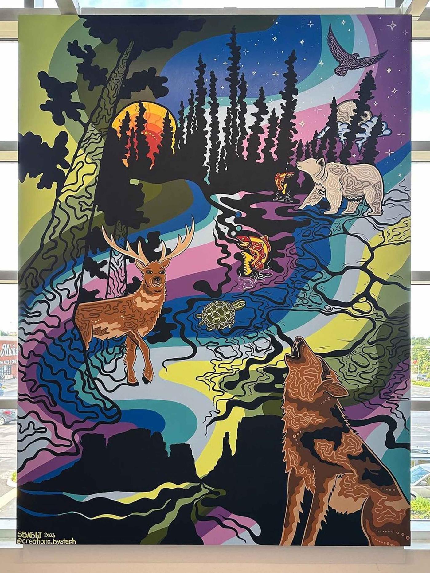 Mural in the IKEA Ottawa store by Stephanie Babij.