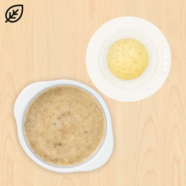 Mushroom soup
with whole wheat soft roll
₱85
