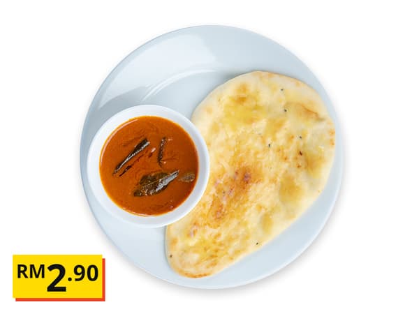 Naan bread with curry