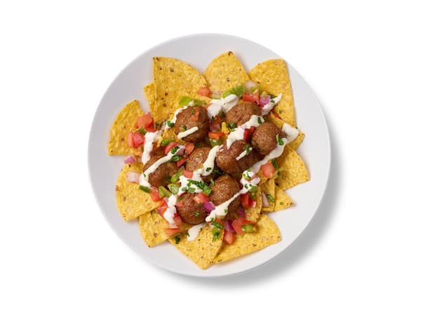 Nachos aux boulettes végétales
