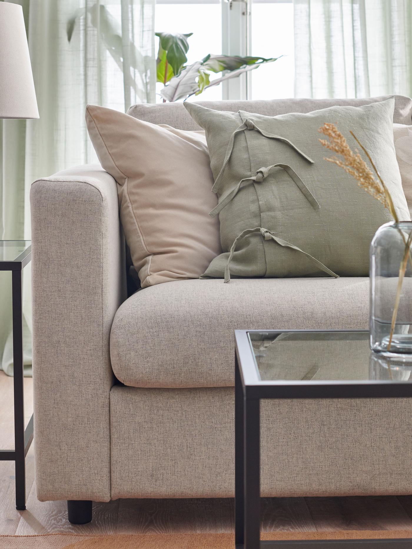 Närbild på ena sidan av en VIMLE soffa som länkar till VIMLE seriesida. 