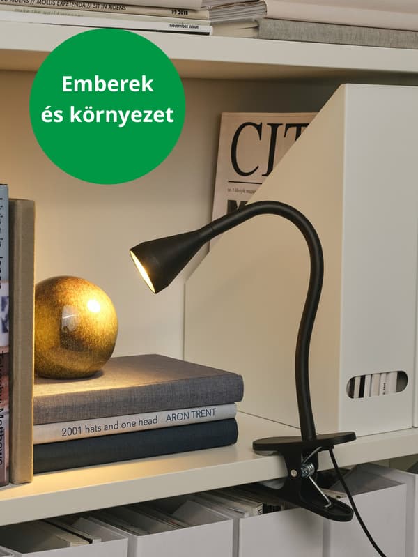 NÄVLINGE LED-es csíptetős spotlámpa.