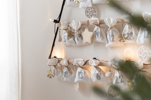 Nahaufnahme des Adventskalenders.
