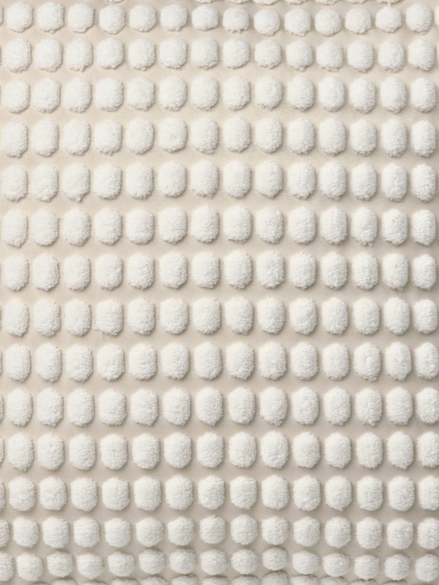 Nahaufnahme einer weißen Kissenhülle