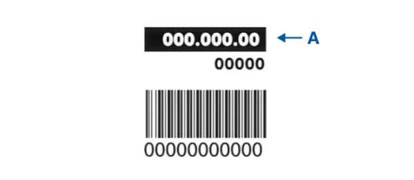 Nalepka, na kateri je razvidna številka izdelka IKEA.