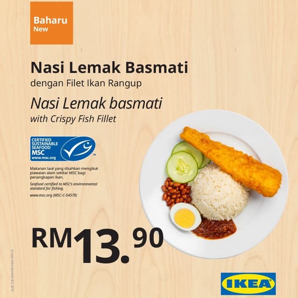Nasi Lemak Basmati with Crispy Fish Fillet