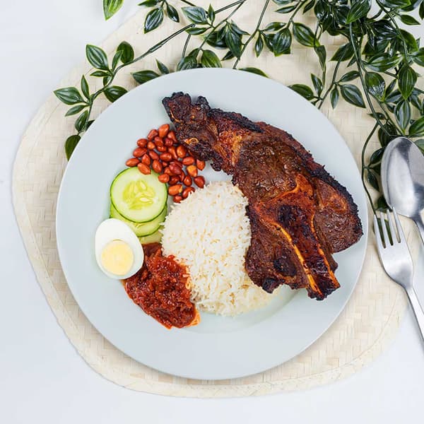 Nasi Lemak Basmati with Roast Lamb