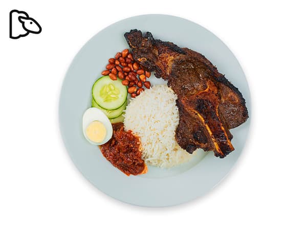 Nasi Lemak Basmati with Roast Lamb