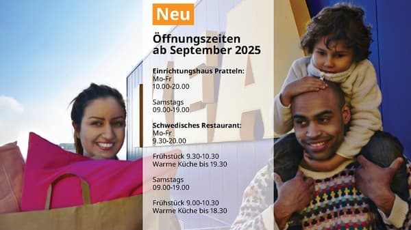 Neue Öffnungszeiten im Einrichtungshaus Pratteln