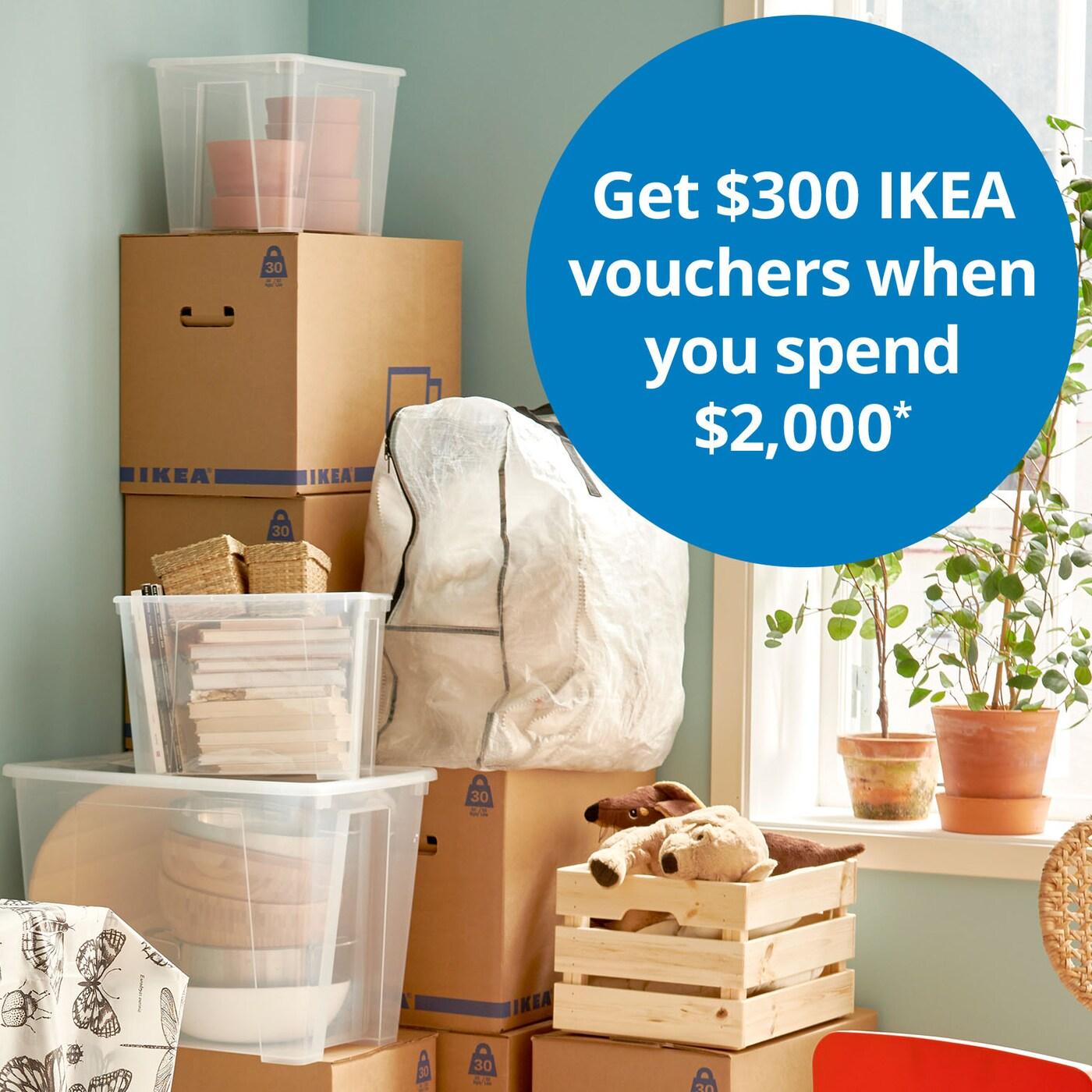 New home package: Get $300 IKEA vouchers when you spend $2,000