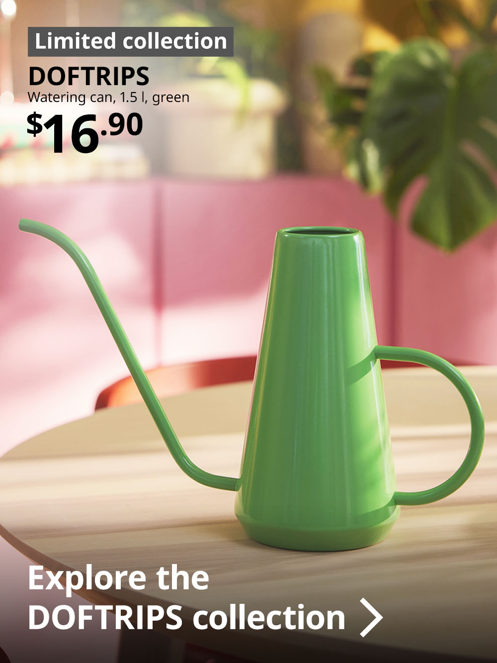 New IKEA collection. Green DOFTRIPS watering can, 1.5 l, $16.90.