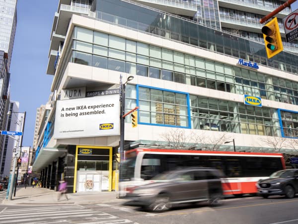 New IKEA Toronto Downtown store getting ready to open at corner of Yonge and Gerrard streets.