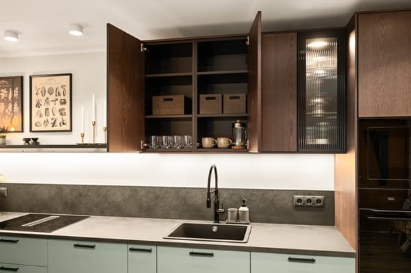 Nickebo grey green kitchen