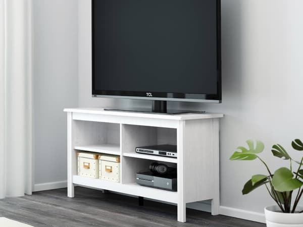 小型の白いテレビ台