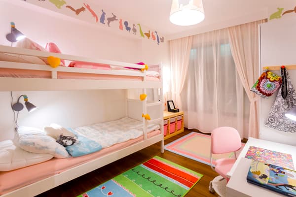 NORDDAL Bunk bed frame, white, 90x200 cm