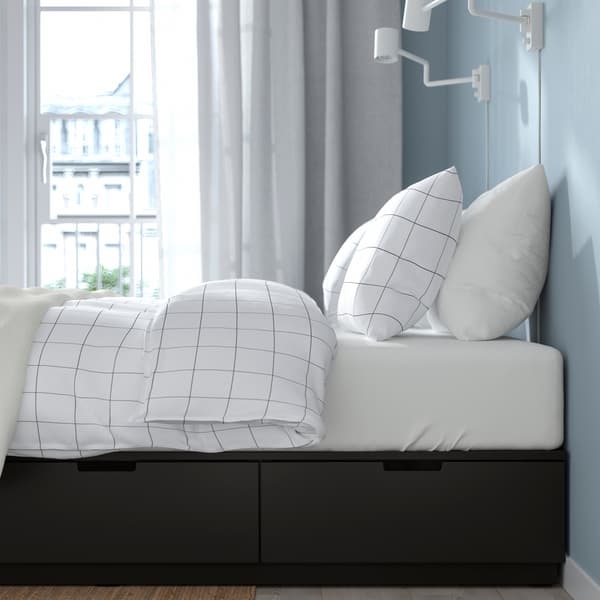 NORDLI
Bed frame with storage,
anthracite, 160x200 cm