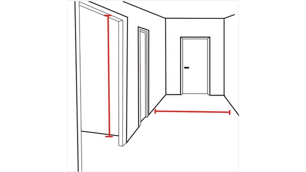 入口のサイズの図