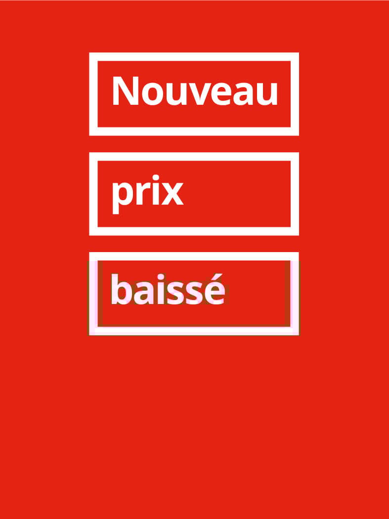 Nouveau prix baissé