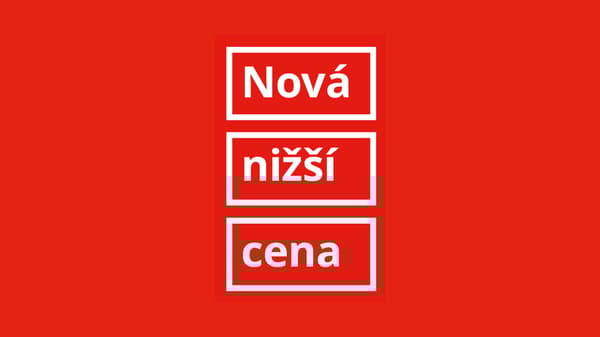 Nová nižší cena, Logo kampaně v červeno-bílém provedení Nová nižší cena