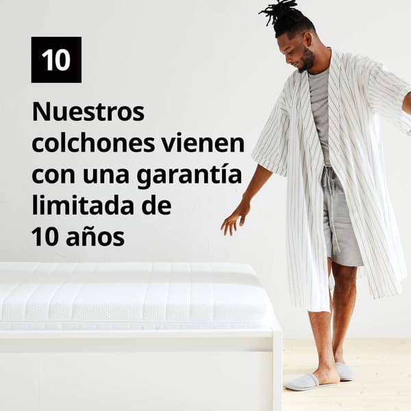 Nuestros colchones vienen con una garantia limitada de 10 years