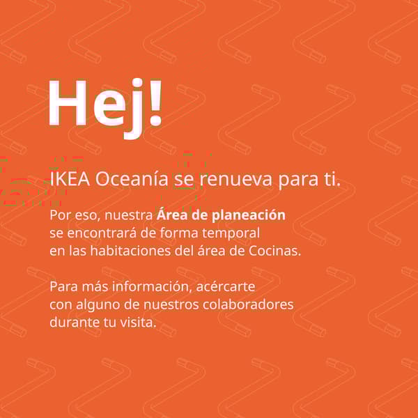 Nueva ubicación del Área de planeación en IKEA Oceanía