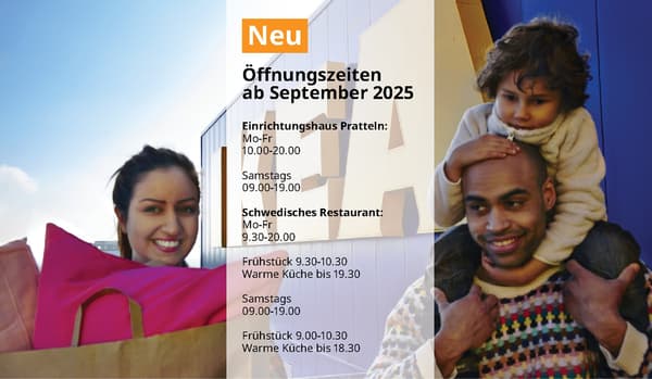 Öffnungszeiten neu im Store