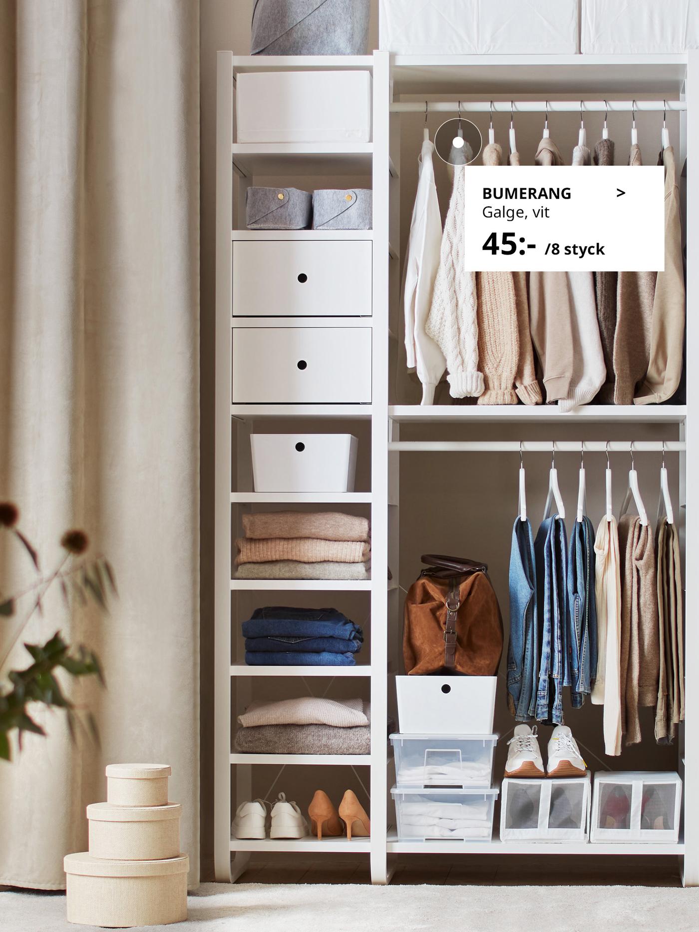 En organiserad garderob gör livet lite lättare - IKEA