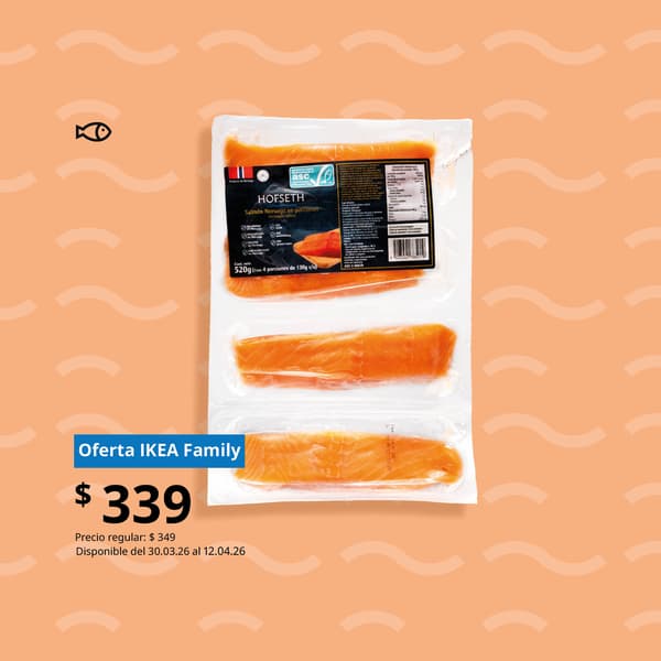 Oferta de salmón noruego HOFSETH en porciones a $339 durante el Festival del Salmón 2026